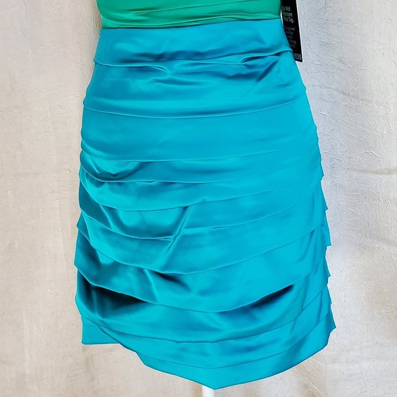 Express Rushed Mini Silk Dress - Picture 2 of 7